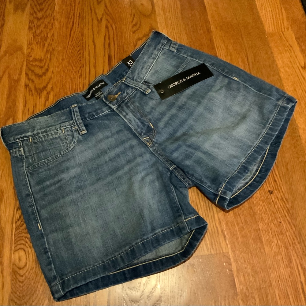Shorts Blue Jeans George and Martha New With Tags Size 33 #W4